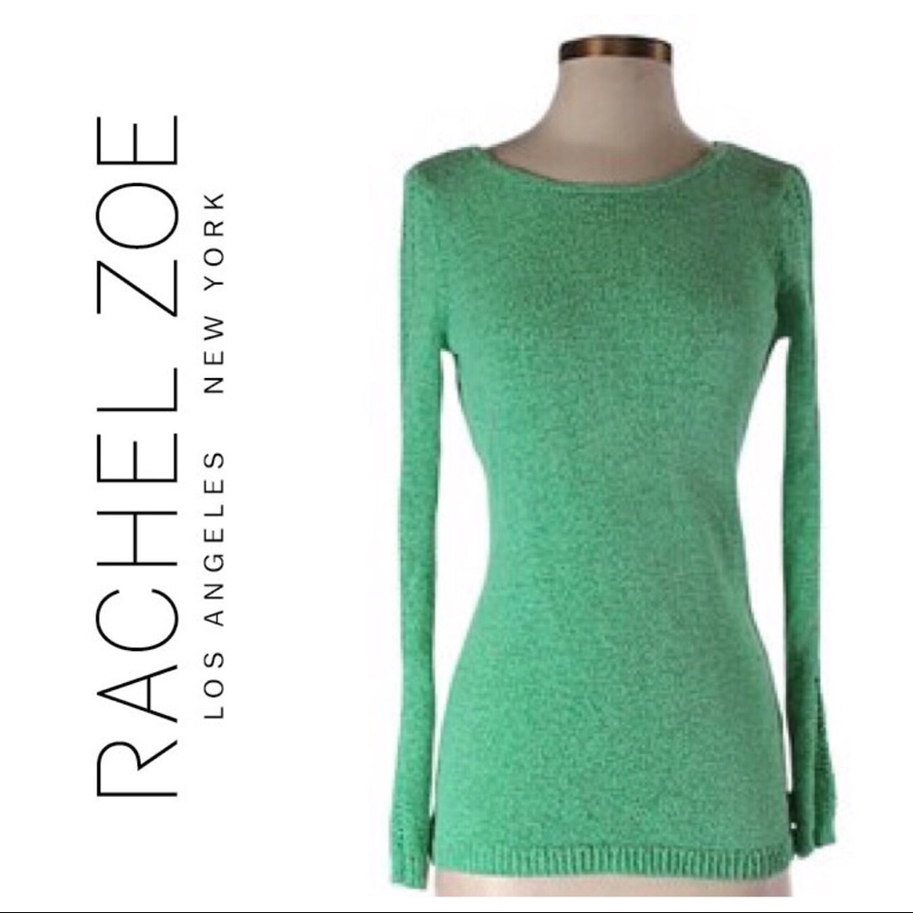Rachel Zoe “Karla” mint green knit L/S tunic round
